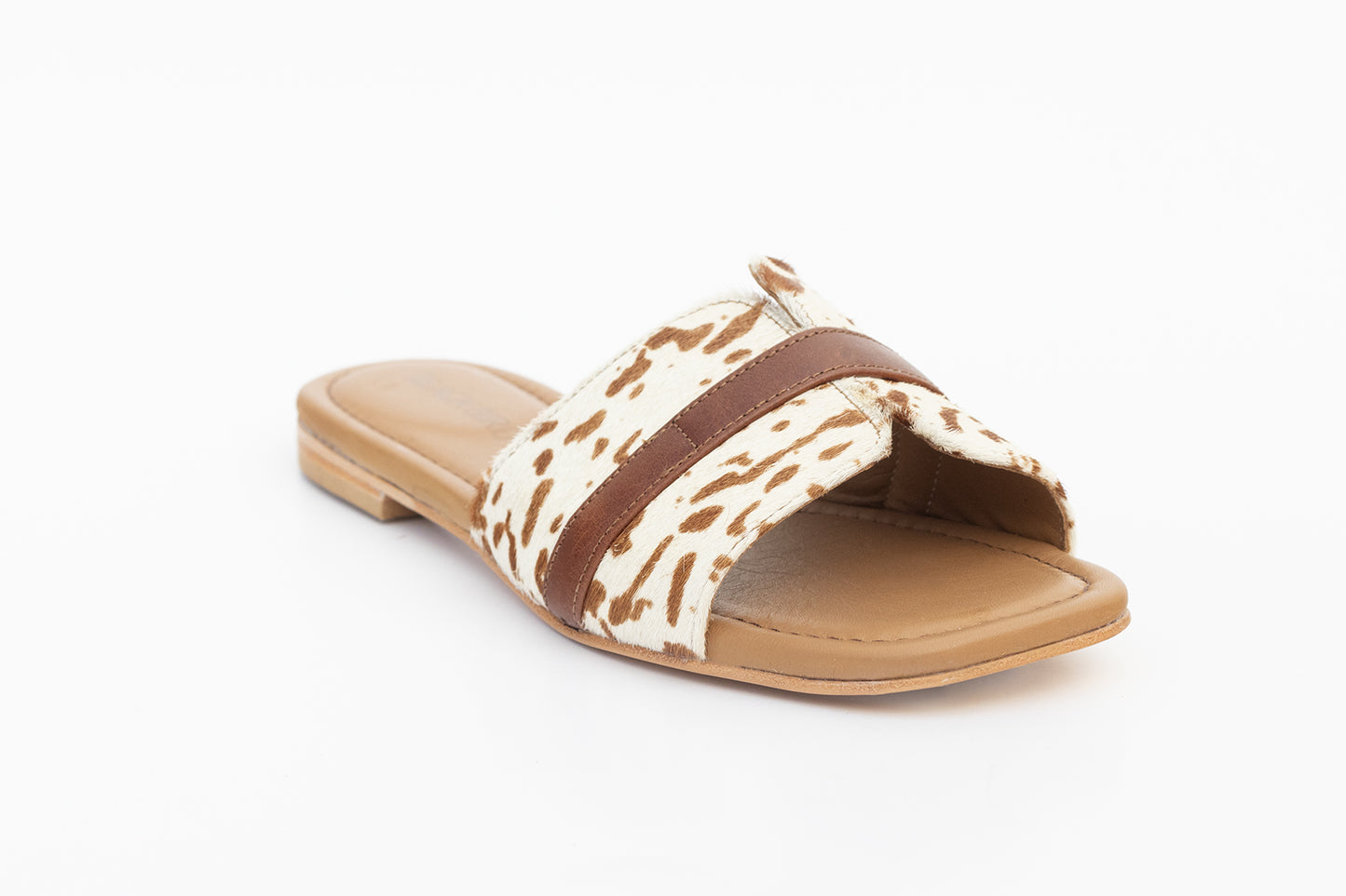 Alaina Natural Fur Brown / Cognac Leather