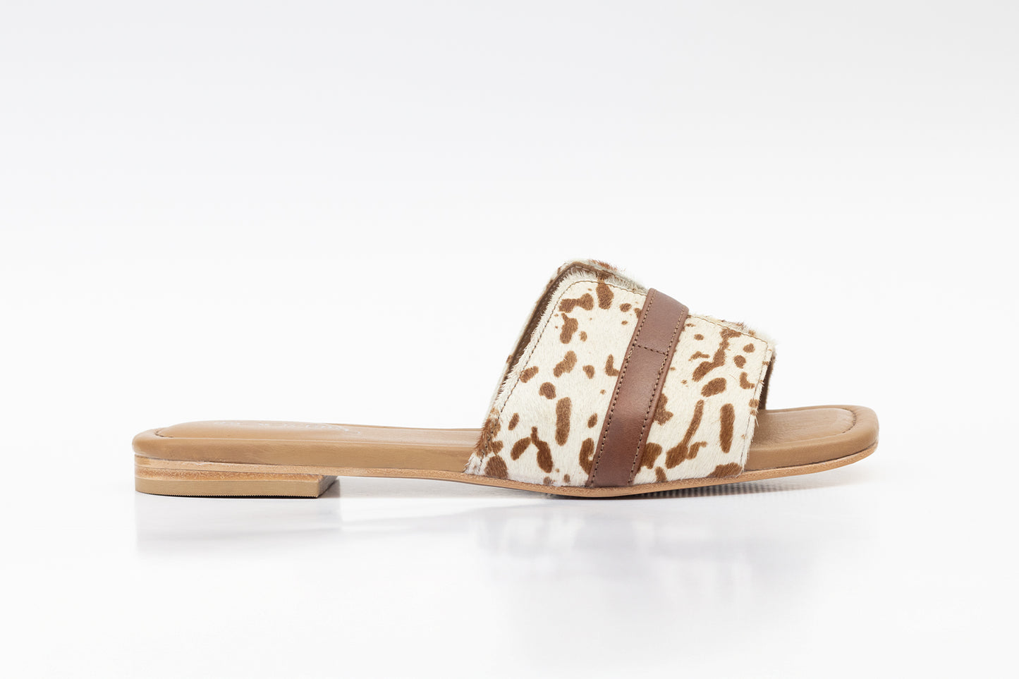 Alaina Natural Fur Brown / Cognac Leather